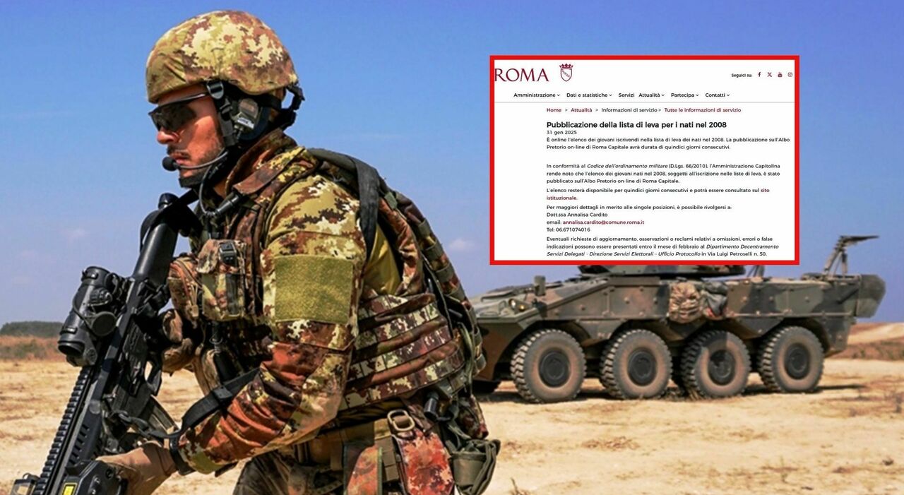 Guerra mondiale? Ecco chi viene chiamato in Italia, il comune di Roma aggiorna la lista di leva per i nati nel 2008