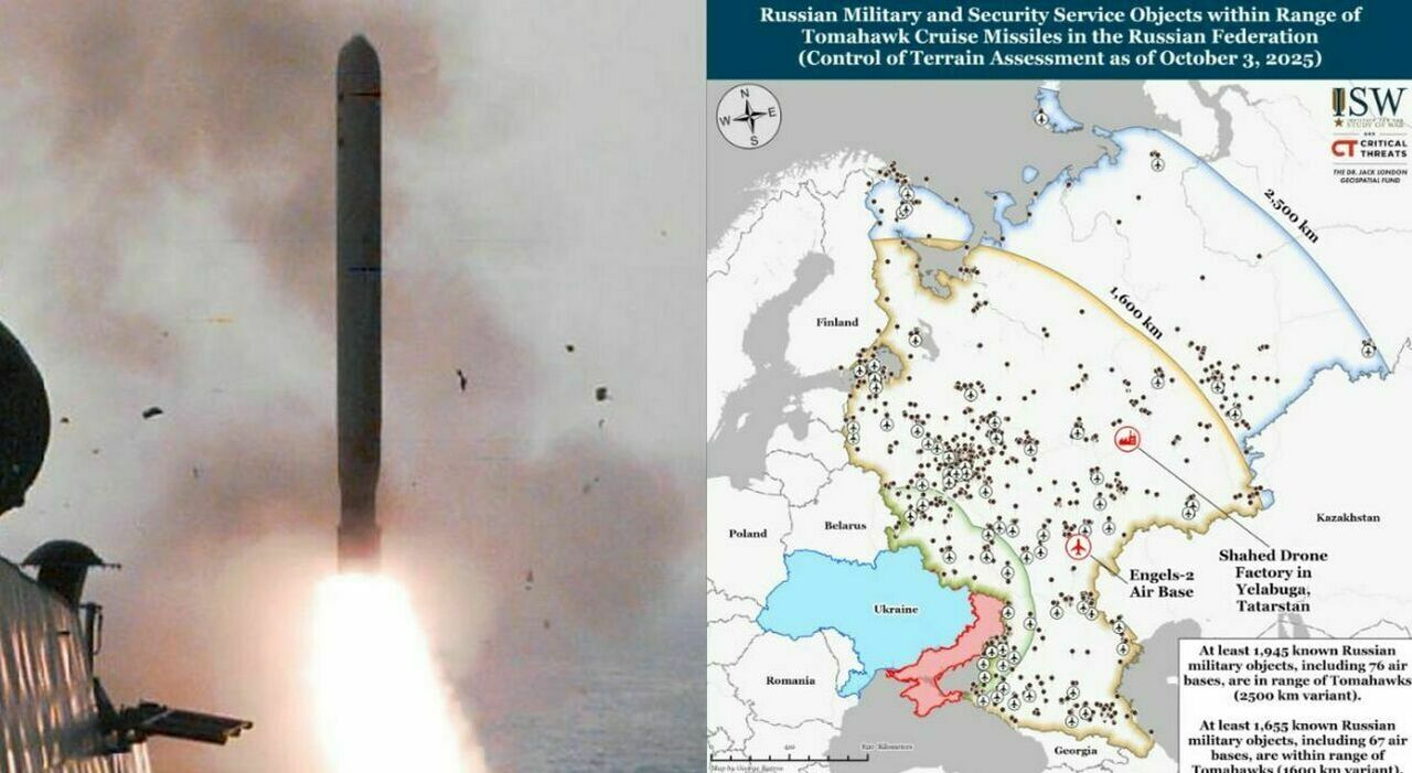 Missili Tomahawk, come cambierebbero la guerra: i 1900 obiettivi militari russi che Kiev potrebbe colpire - Il Messaggero