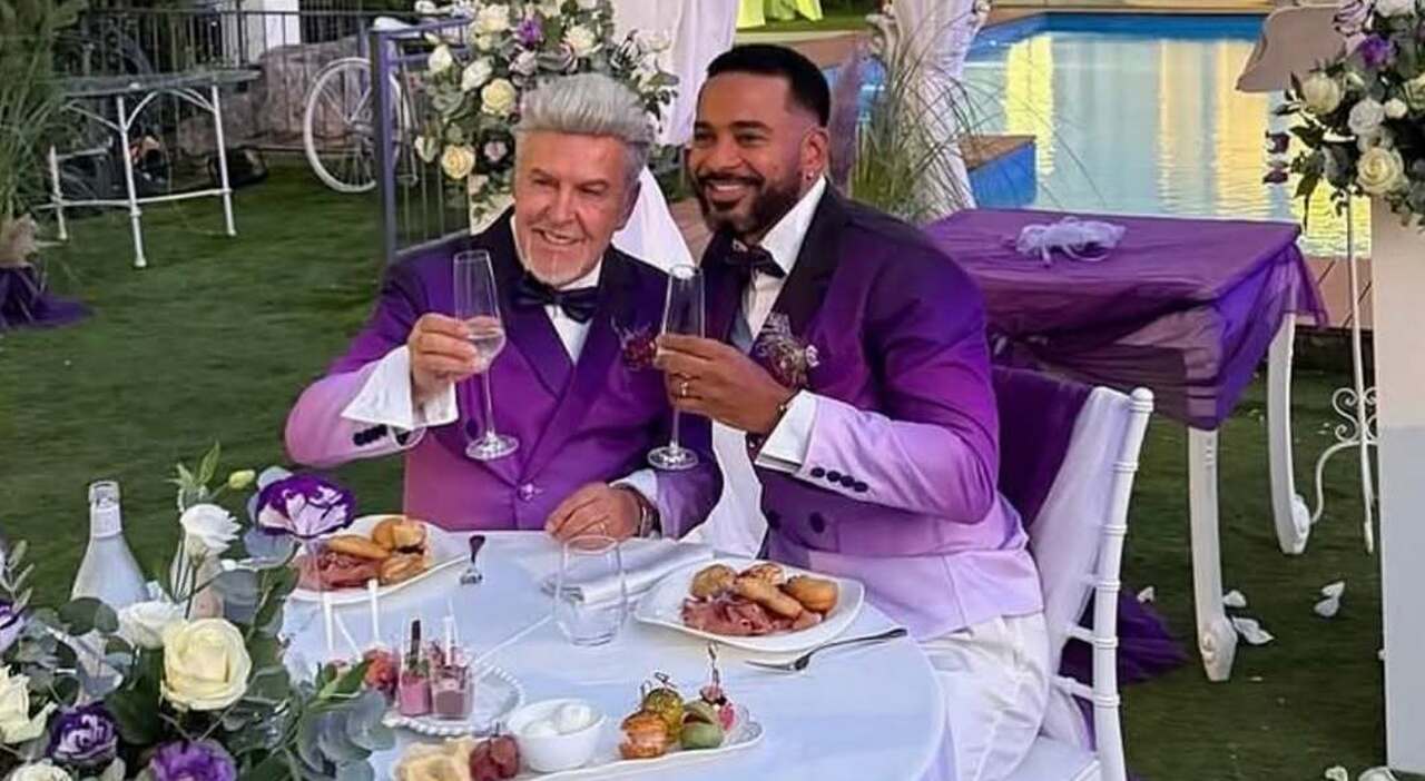 il matrimonio in viola, i look sfumati come i Beckham, la location e gli invitati