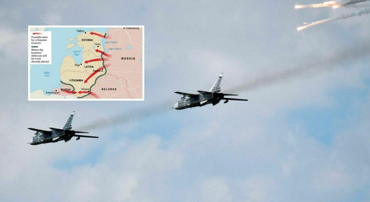 Guerra, bombardieri russi colpiscono obiettivi vicino alla Nato: i paesi baltici si preparano all'attacco - Il Messaggero