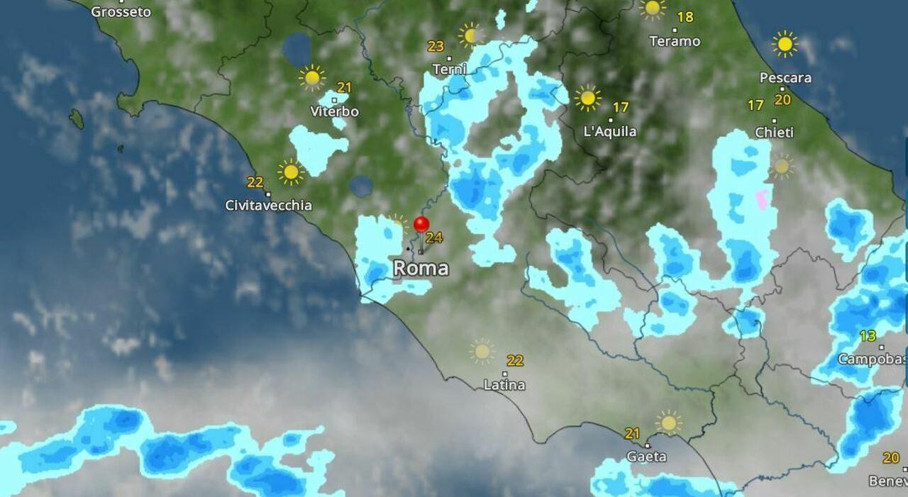 Maltempo domani a Roma, mercoledì 15 ottobre 2025: ecco quando e dove, le previsioni - Il Messaggero