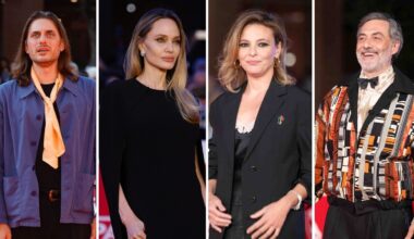 Angelina Jolie casual chic (8), Luca Marinelli spaesato (5), Jasmine Trinca e i santini (7), Filippo Timi al caldo (5,5)