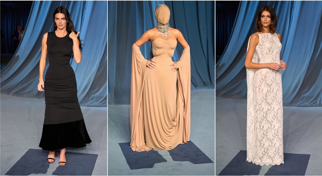 Academy Gala, pagelle look: Kim Kardashian mascherata (6), Kaia Gerber angelo (9), Kendall Jenner minimal (6) - Il Messaggero