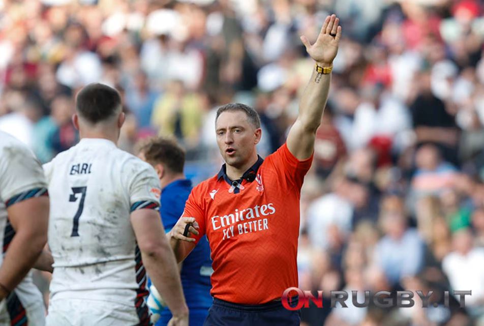 Autumn Nations Series: gli arbitri per i Test Match dell'Italia con Australia, Sudafrica e Cile