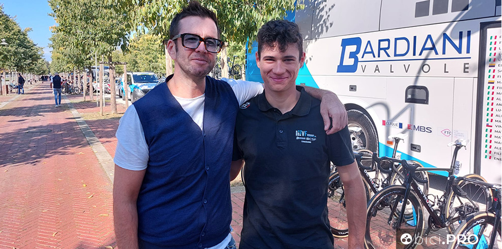 Tanti giovani collaborano con Biscaro: qui con Luca Paletti, con cui c'è un bel rapporto