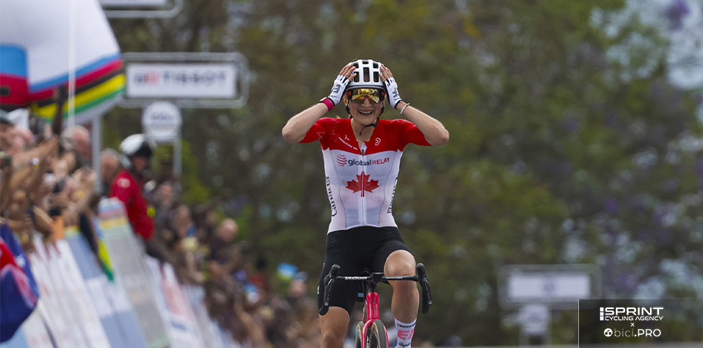 La vittoria iridata, conquistata di forza staccando all'ultimo giro la più accreditata Niamh-Fisher