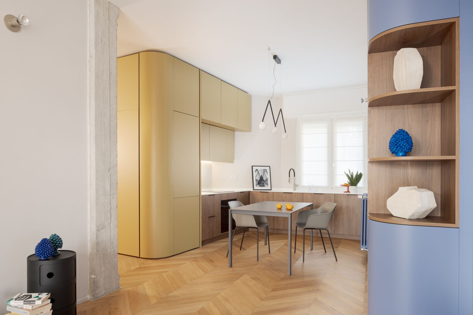 sala da pranzo colorata