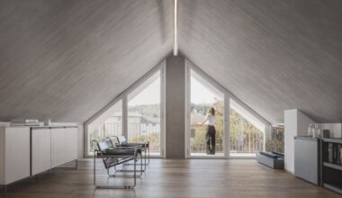 Da un sottotetto abbandonato nasce un loft vista lago dall’atmosfera minimale e rarefatta