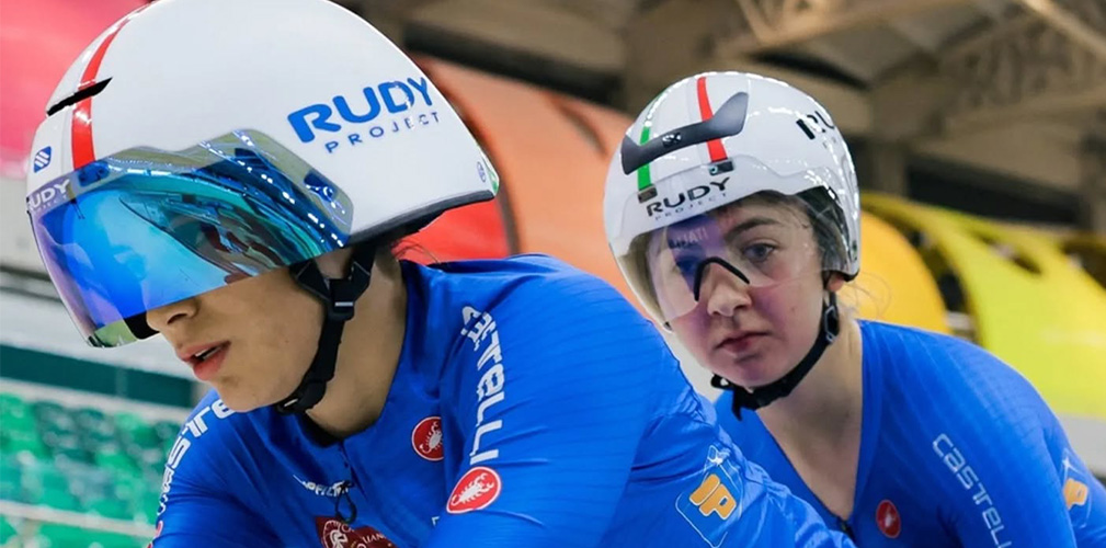 L'Italia ha vinto anche 2 argenti e un bronzo. Qui Bissolati e Agostini, argento nel mixed team dello sprint con Ceci e Meroni (foto Federciclismo)