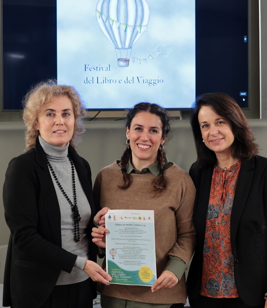 Da sx sindaca di Vaglia Silvia Catani - bibliotecaria di Vaglia Claudia Giusti - consigliera metropolitana Claudia Sereni