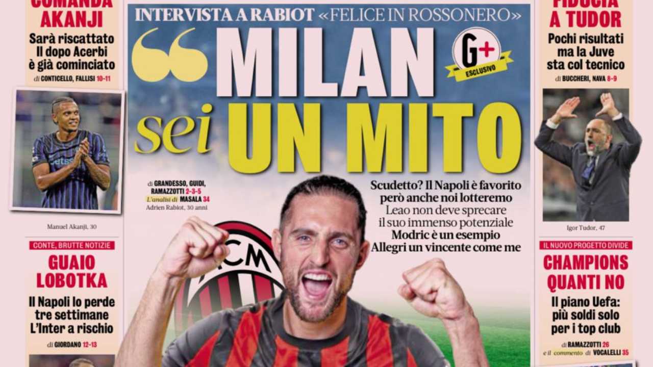 Prime pagine: "Allegri stakanovista"; "Juventus, SOS esterni: c'è Guerreiro"