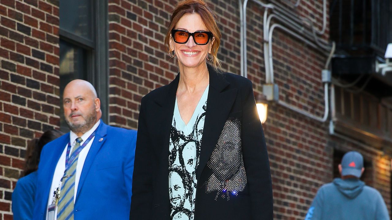 Julia Roberts e il maglione con ritratto Luca Guadagnino: il mistero sul brand è risolto