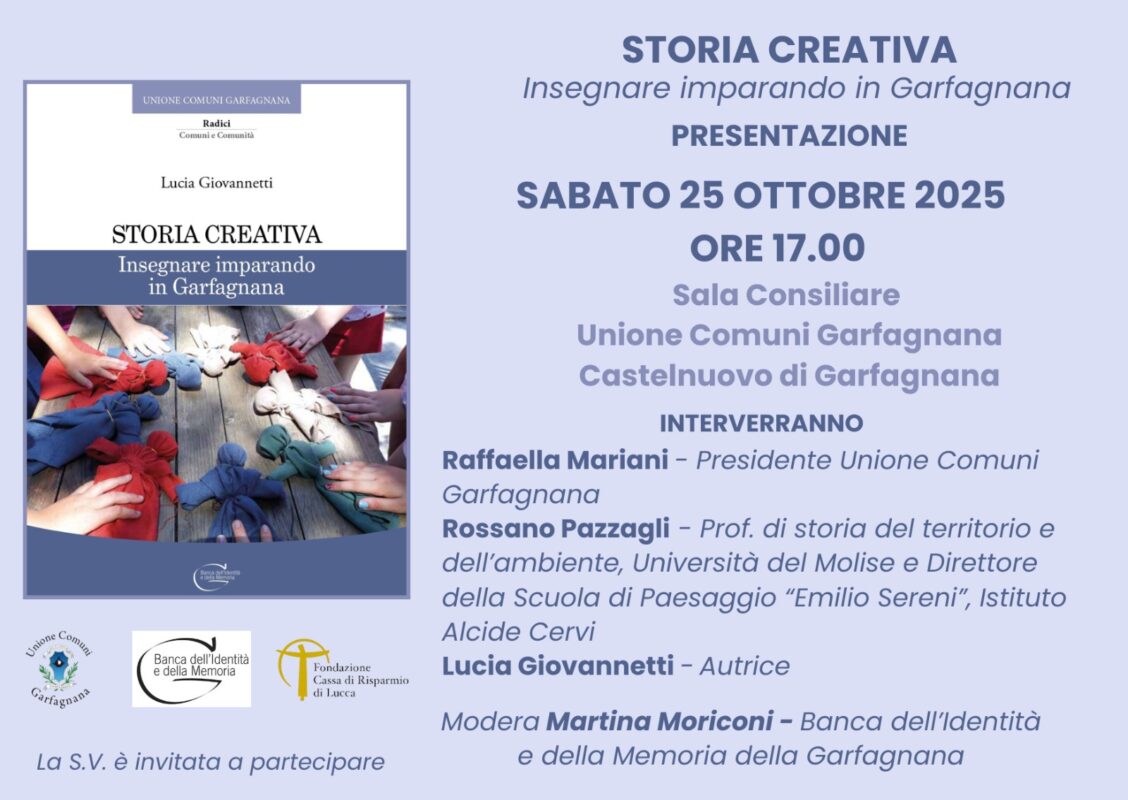 anca Identità e Memoria: si presenta il libro “Storia Creativa. Insegnare imparando in Garfagnana”