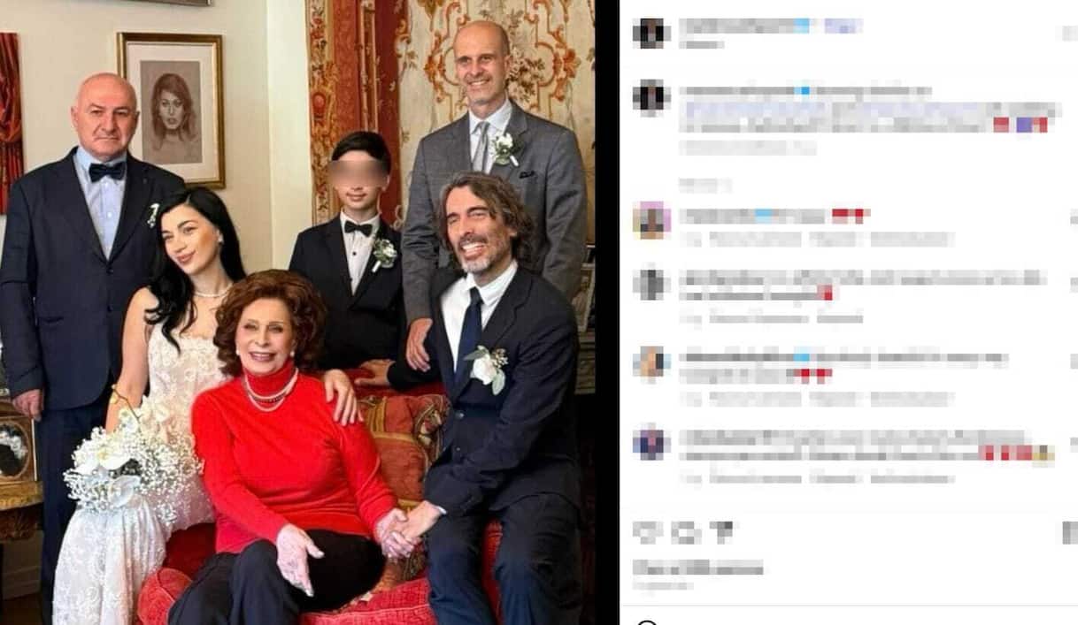 Sophia Loren al matrimonio del figlio Carlo Ponti a Ginevra: le foto di famiglia