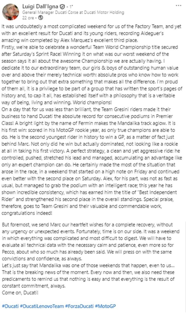 MotoGP Ducati Márquez Bagnaia