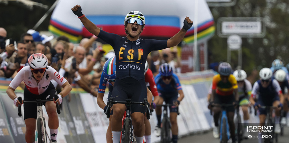 Lo sprint vincente di Kigali. Per la Ostiz è stata una rivincita, dopo la piazza d'onore del 2024