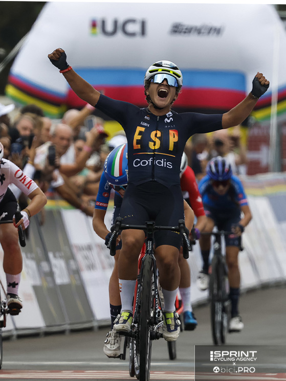 Lo sprint vincente di Kigali. Per la Ostiz è stata una rivincita, dopo la piazza d'onore del 2024