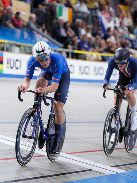 Jacopo al mondiale ha conquistato l'argento nell'eliminazione e due bronzi in scratch e omnium. Nel 2026 punterà all'oro (foto UCI)