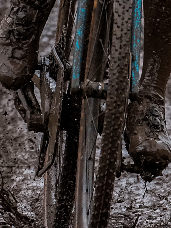 Condizioni del terreno abbastanza difficili a Tarvisio, con tanto fango ma anche tratti più scorrevoli (foto Paletti)