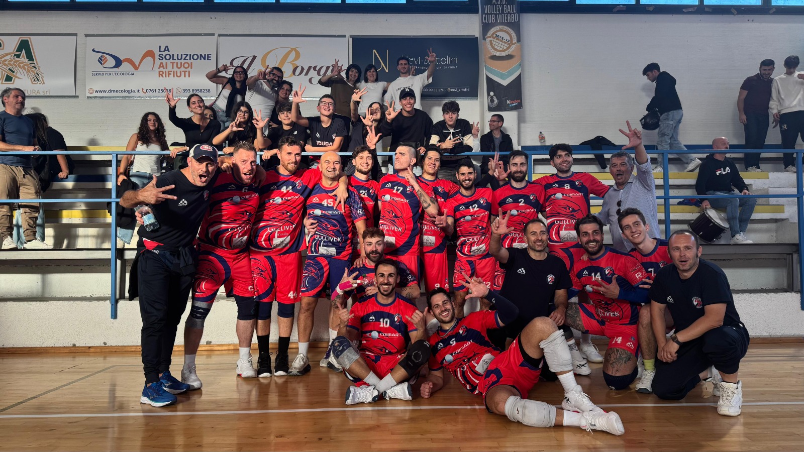 Volley - Buona la prima per l'Eagles Ceccano, Viterbo travolto per 3-0: la festa rossoblù