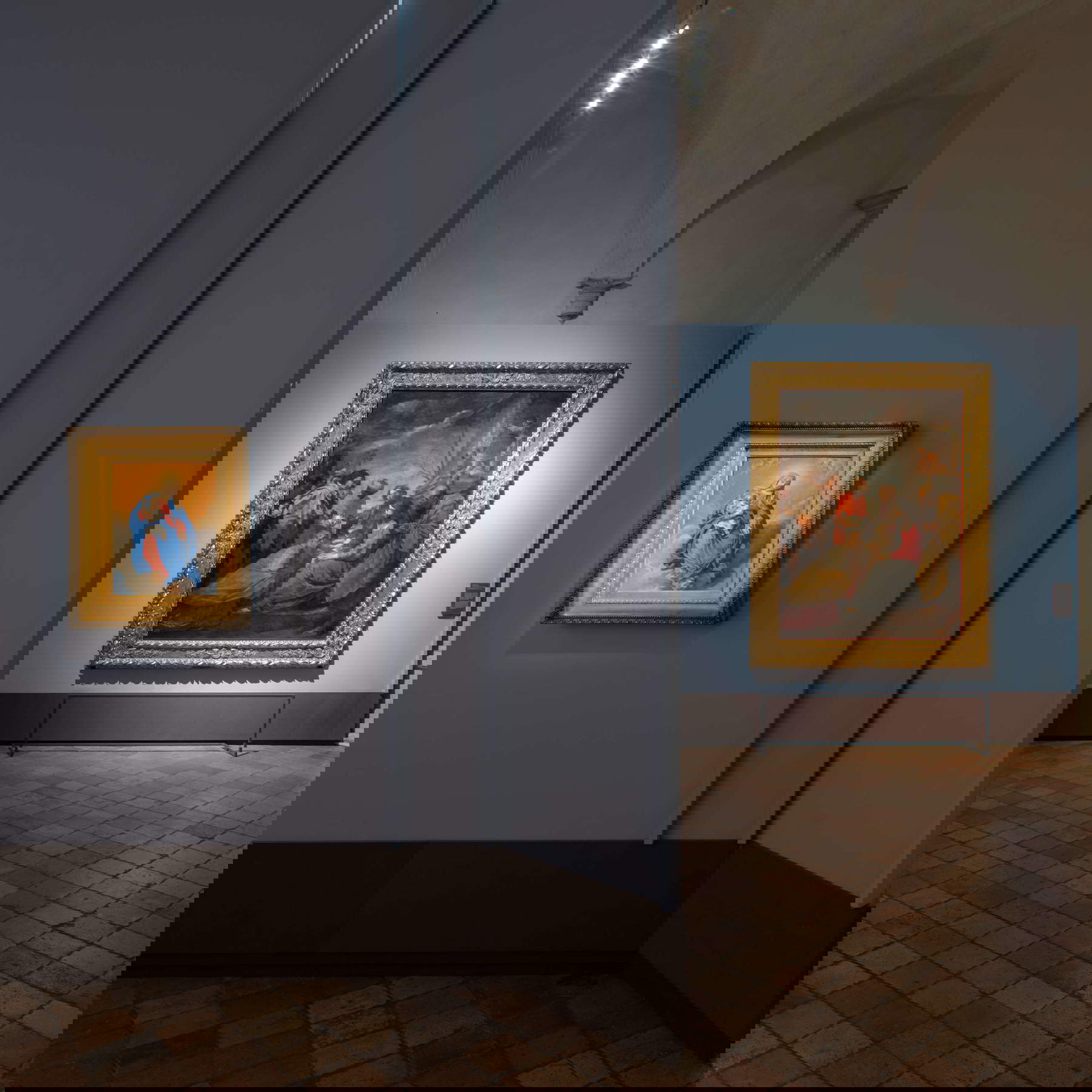 Allestimenti della mostra Simone Cantarini. Un giovane maestro tra Pesaro, Bologna e Roma