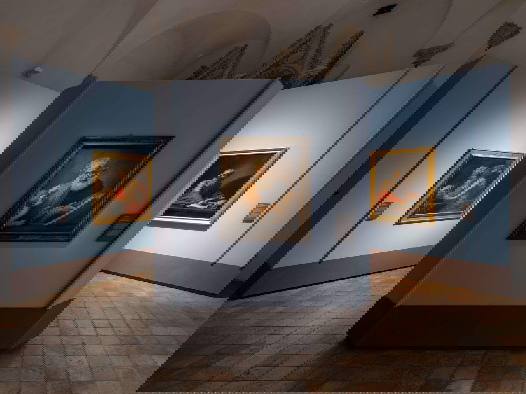 Allestimenti della mostra Simone Cantarini. Un giovane maestro tra Pesaro, Bologna e Roma