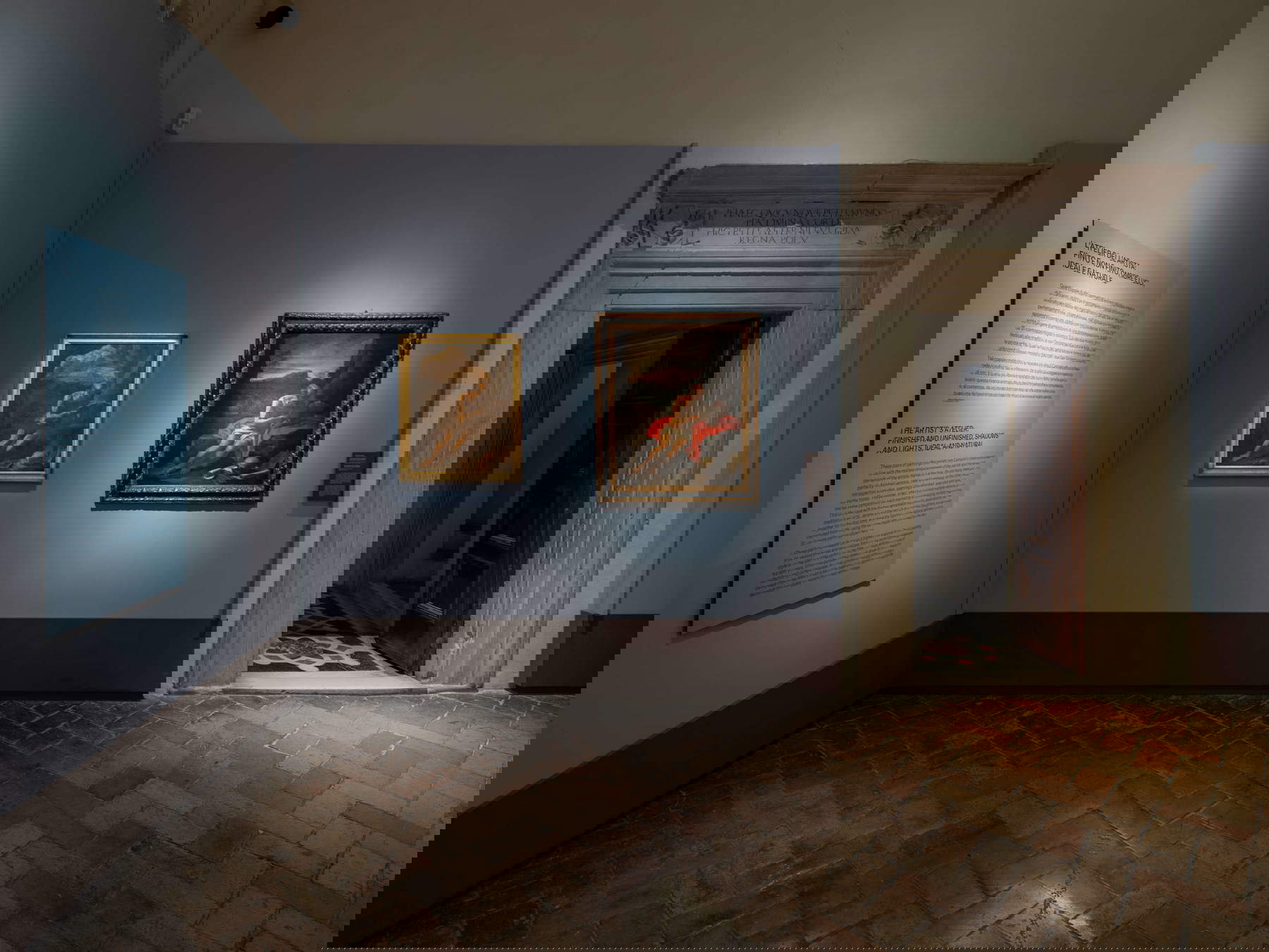 Allestimenti della mostra Simone Cantarini. Un giovane maestro tra Pesaro, Bologna e Roma