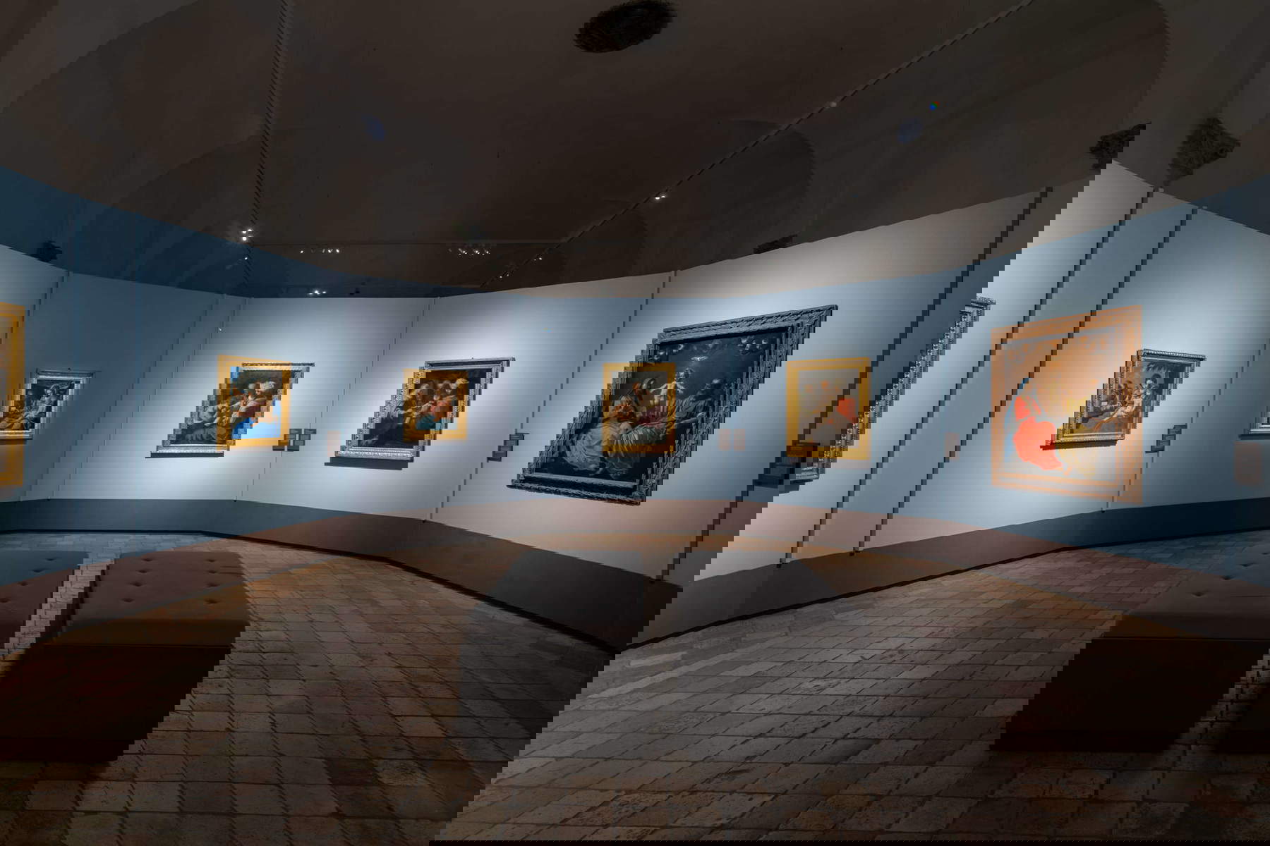 Allestimenti della mostra Simone Cantarini. Un giovane maestro tra Pesaro, Bologna e Roma