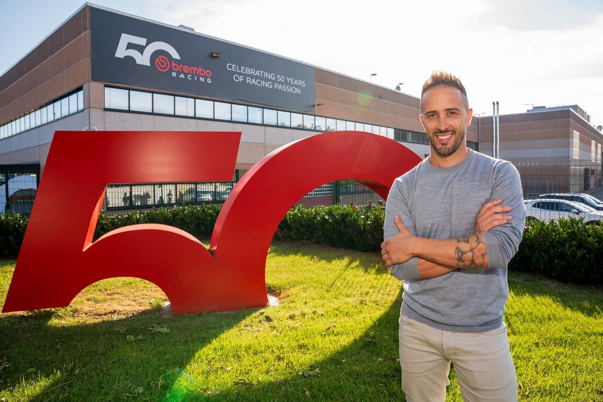 Andrea Dovizioso in visita alla Brembo