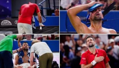 Caviglia e caldo: le foto dell'odissea di Djokovic a Shanghai contro Munar - Sky Sport