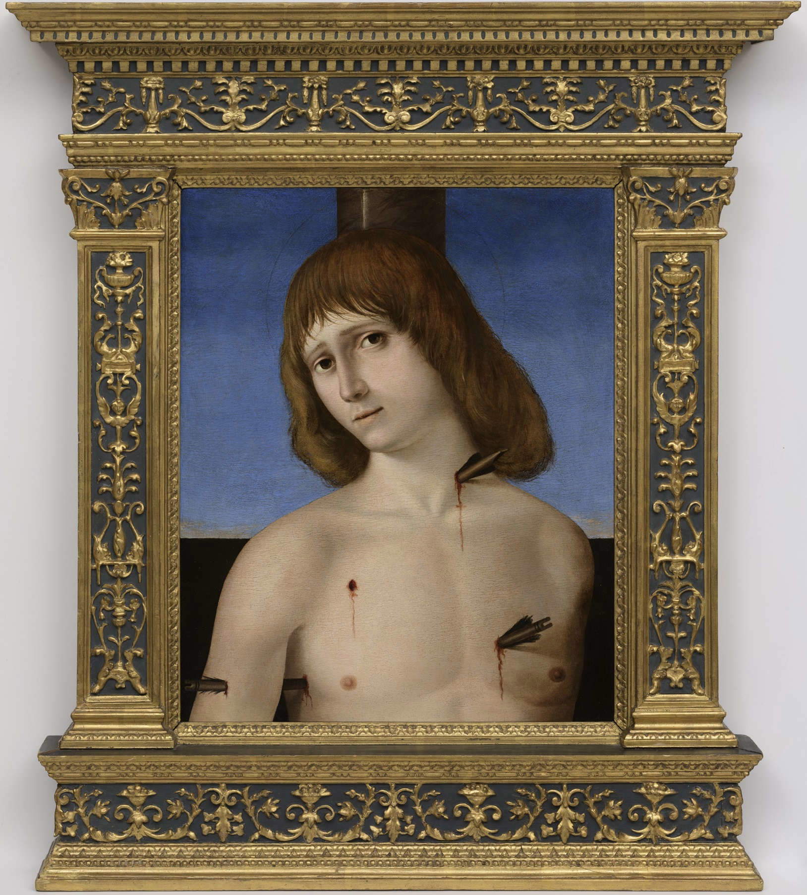 Antonio de Saliba, San Sebastiano (tavola, 44 x 36 cm; Messina, Museo Accascina) Antonio de Saliba, San Sebastiano (tavola, 44 x 36 cm; Messina, Museo Accascina)
