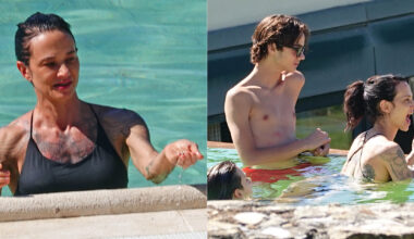 Asia Argento festeggia i 50 anni con i figli Anna Lou e Nicola alle terme