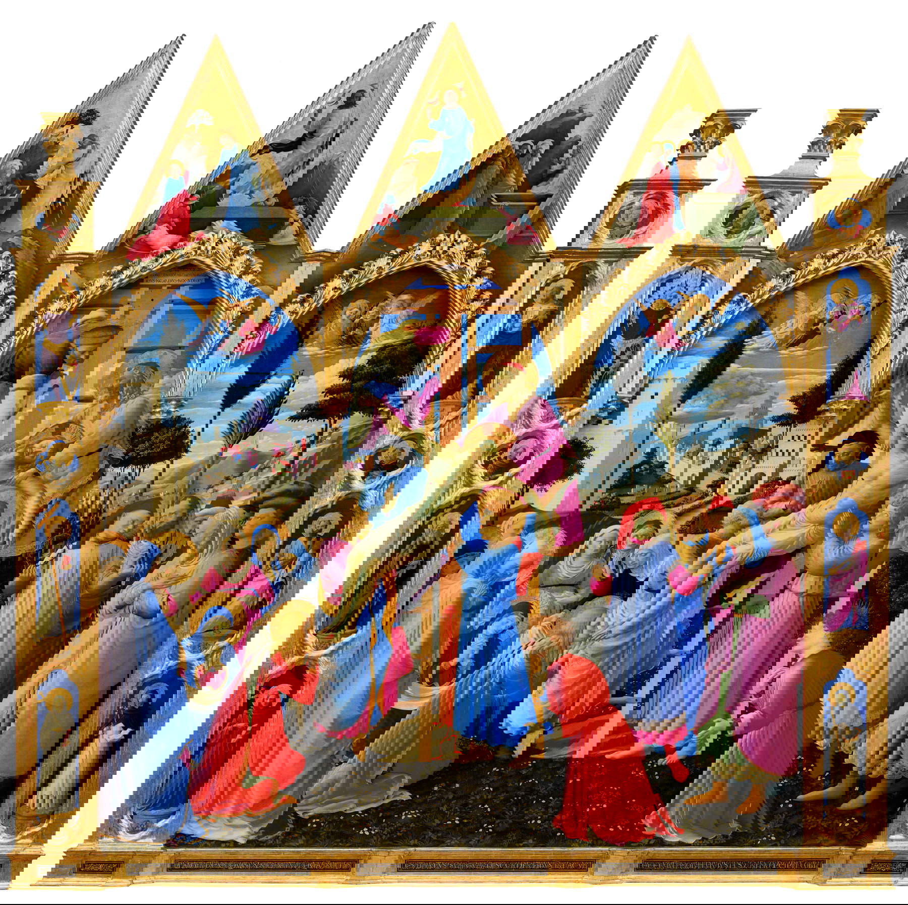 Lorenzo Monaco e Beato Angelico, Pala Strozzi (1421-1424 circa; 1430-1432 circa, tempera e oro su tavola, 277 x 283 cm totale; Firenze, Museo di San Marco, inv. 1890, n. 8509). Foto: Su concessione del Ministero della Cultura - Direzione regionale Musei nazionali Toscana - Museo di San Marco Lorenzo Monaco e Beato Angelico, Pala Strozzi (1421-1424 circa; 1430-1432 circa, tempera e oro su tavola, 277 x 283 cm totale; Firenze, Museo di San Marco, inv. 1890, n. 8509). Foto: Su concessione del Ministero della Cultura - Direzione regionale Musei nazionali Toscana - Museo di San Marco