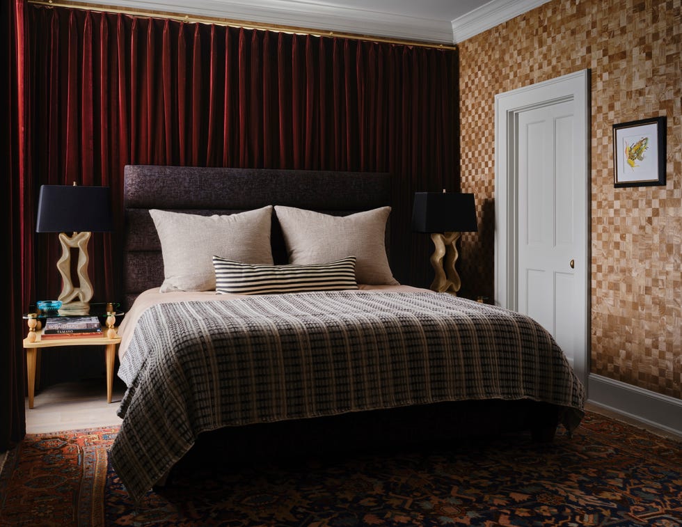 dormitorio en tonos ocres