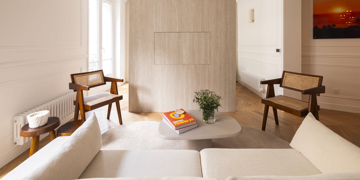 Una mini-casa di 30mq color caffelatte