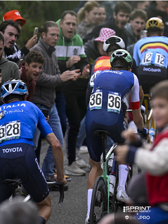 Campionati europei 2025, Cristian Scaroni in salita dietro Seixas, Ayuso ed Evenepoel