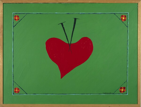 Cuore, acrilico su tela di Maurilio Catalano