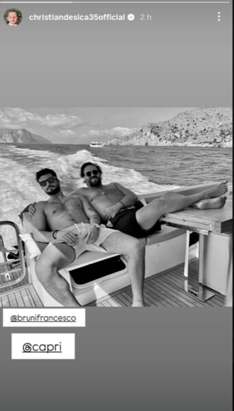 La foto che De Sica aveva condiviso sul suo profilo Instagram