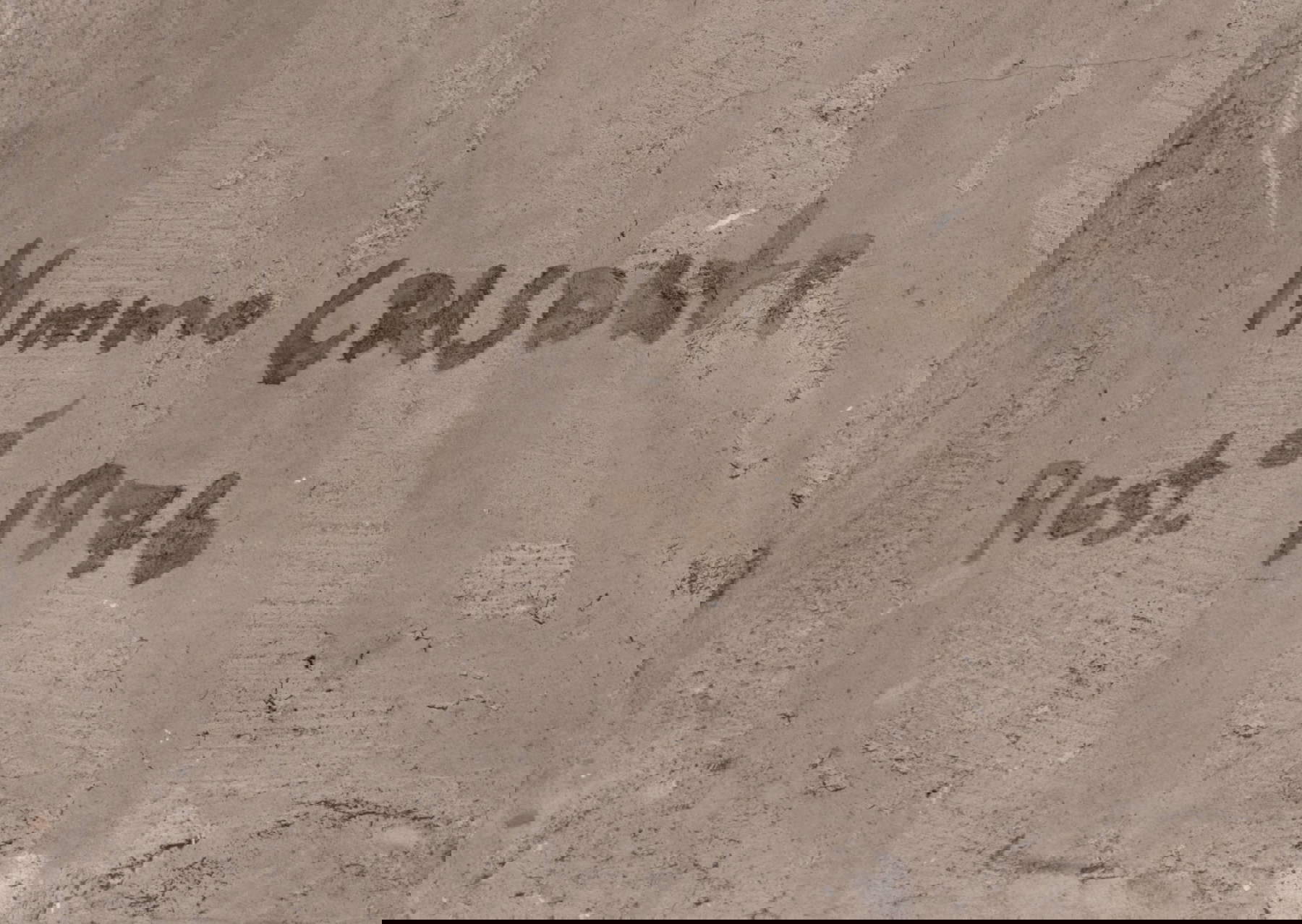 Firma di Domenico Crisanti sull’intonaco retrostante il dipinto