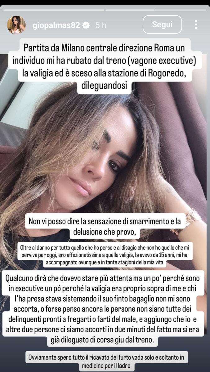 Giorgia Palmas e lo sfogo Giorgia Palmas e lo sfogo-2