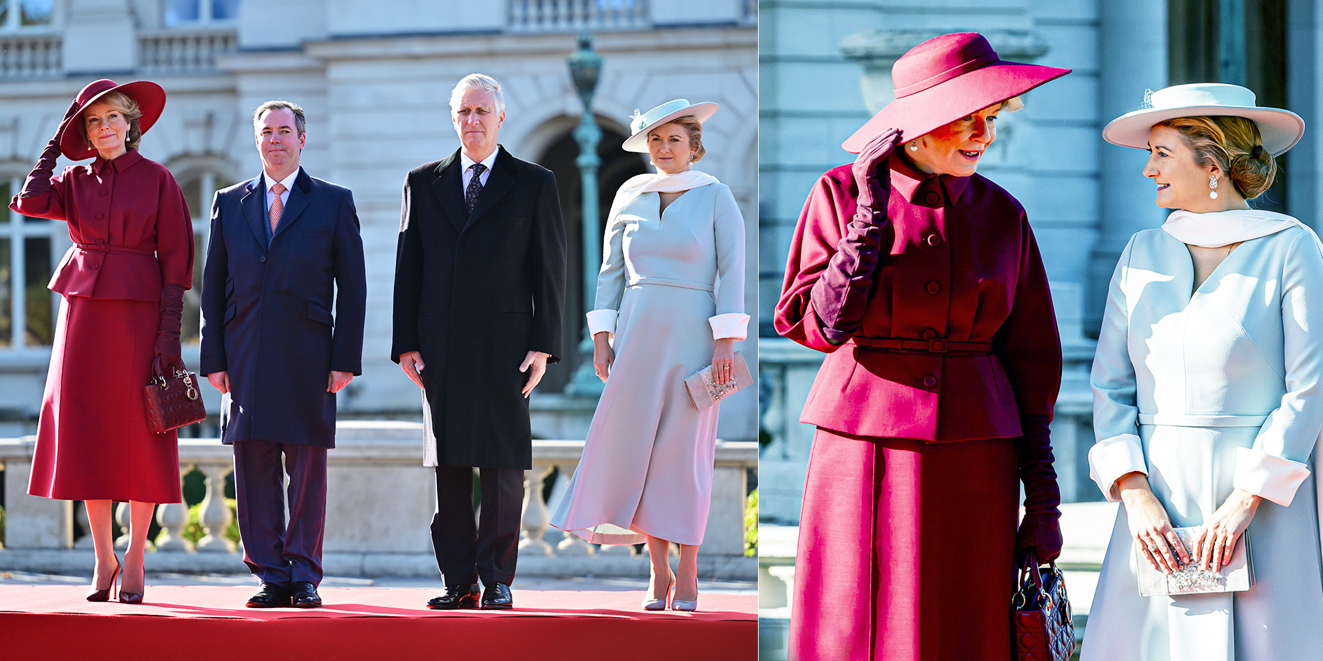 Guillaume e Stephanie del Lussemburgo in Belgio, la prima volta all'estero