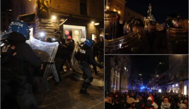 Bologna, manifestazione Giovani Palestinesi: cariche polizia, idranti e scontri