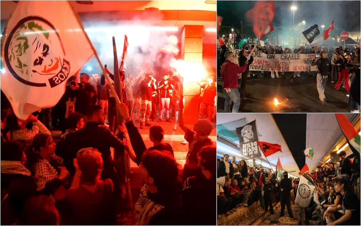 Flotilla, manifestazioni a Roma, Napoli e Torino. Cgil e Usb: 'Venerdì sciopero'. FOTO