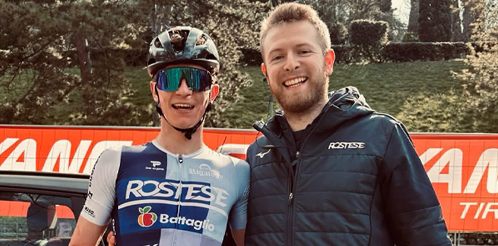 Gabriele Scagliola insieme a Martino Pettigiani, suo diesse alla Rostese