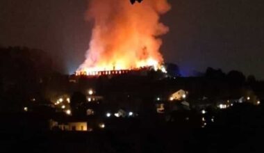 Monastero della Bernaga in fiamme ed evacuato