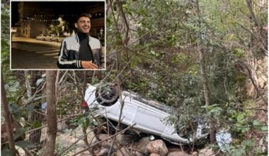 a soccorrerlo il padre vigile del fuoco. L’auto caduta da un ponte