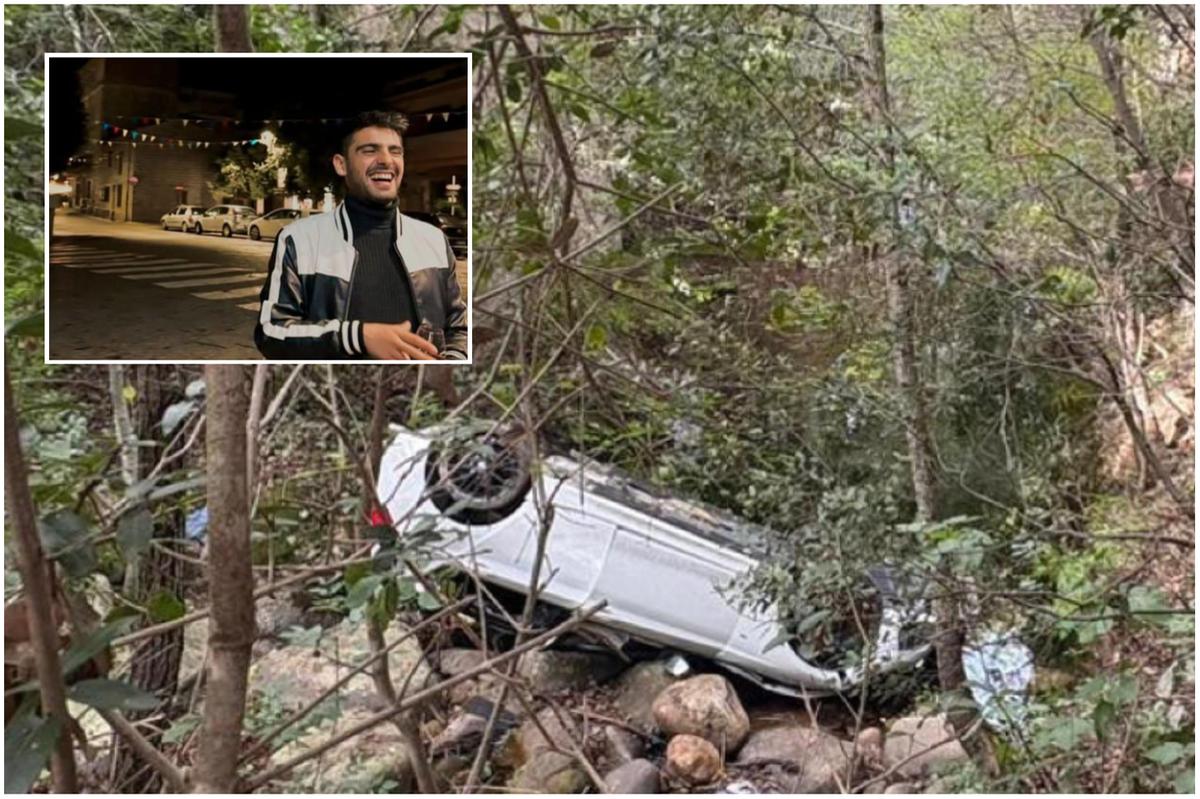 a soccorrerlo il padre vigile del fuoco. L’auto caduta da un ponte