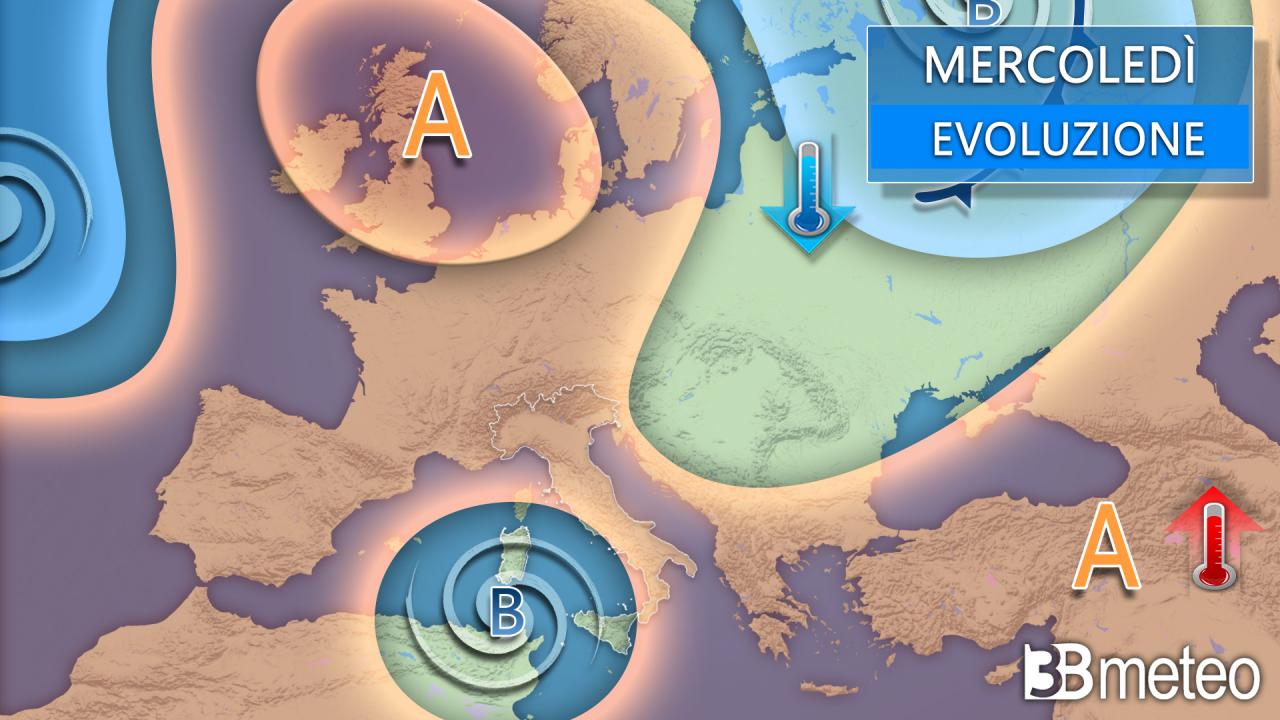 Meteo mercoledì