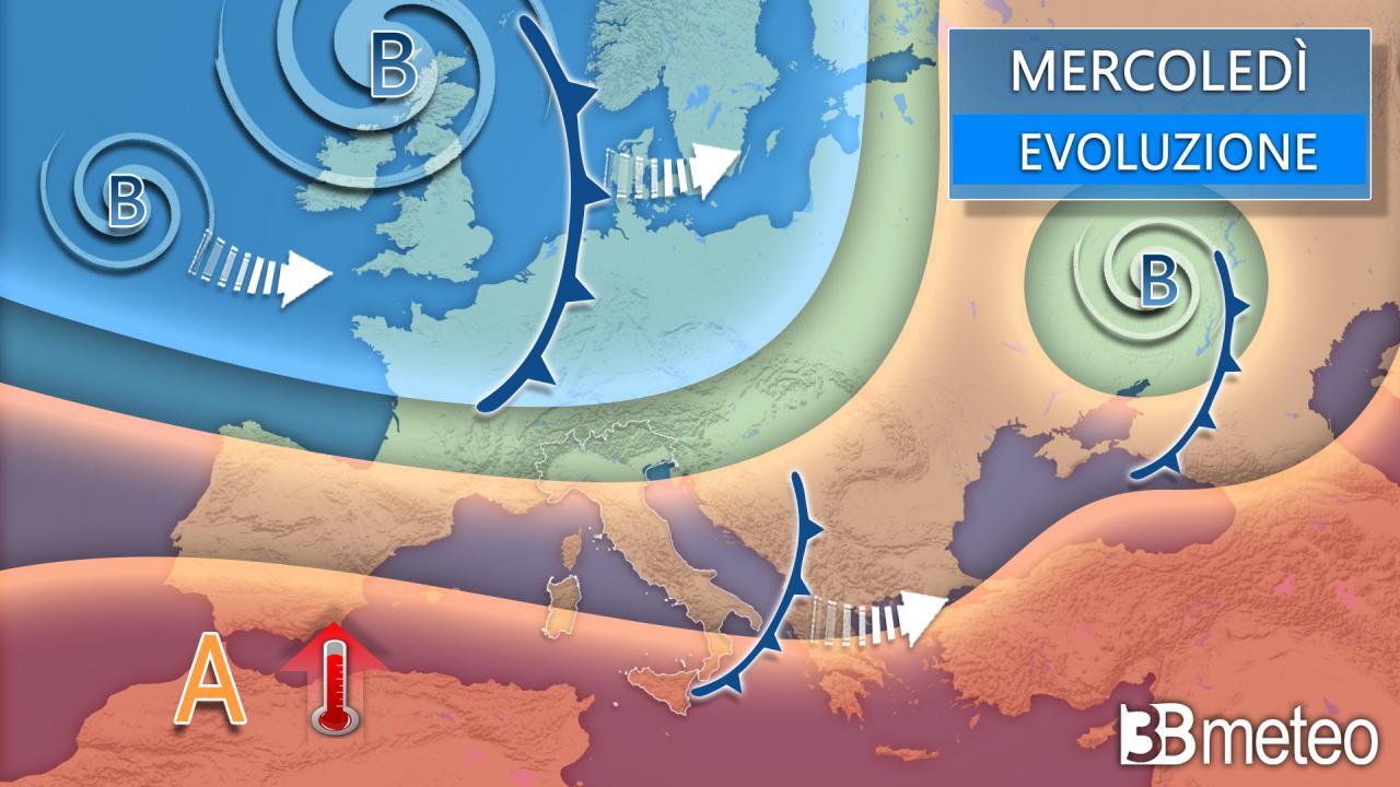 Meteo mercoledì