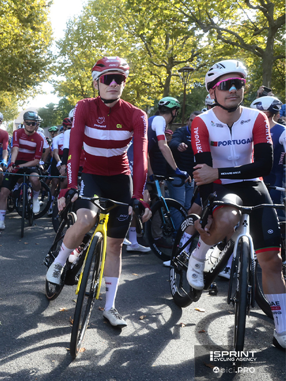 Campionati europei Drome et Ardeche 2025, alla partenza Jonas Vingegaard, Joao Almeida